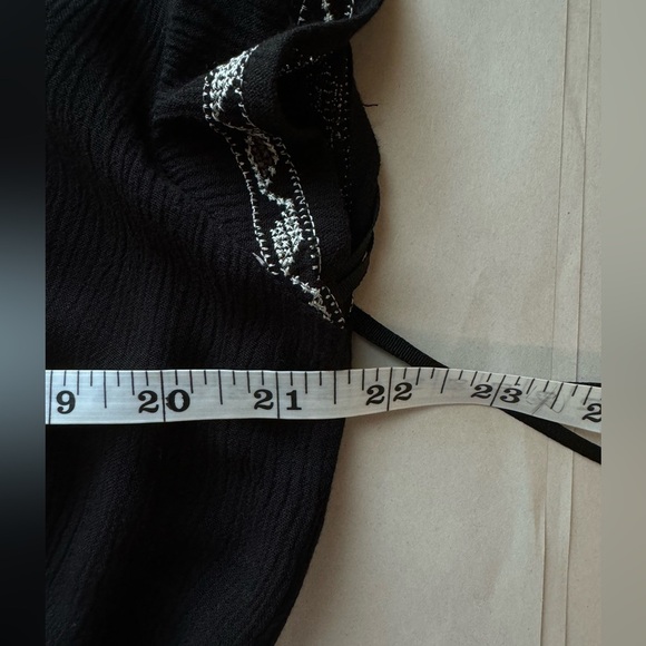 Free People Black Woman's Luca Embroidered Boho Top, Size M - Picture 8 of 8